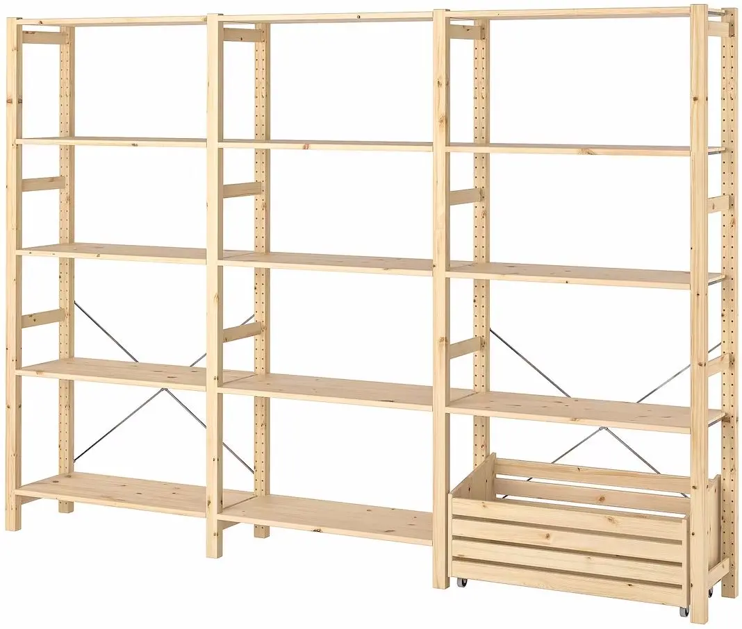 Etajera Ikea Ivar cu cutie depozitare 259x30x179 (Pin) - 2