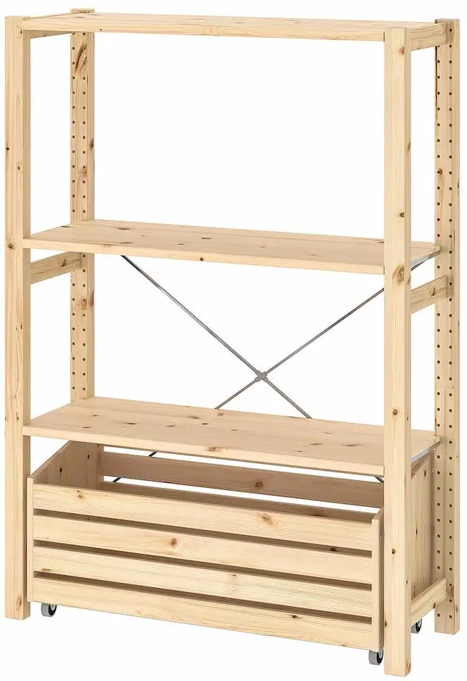 Etajera Ikea Ivar cu cutie depozitare 89x30x124 (Pin) - 2