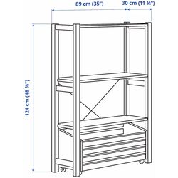 Etajera Ikea Ivar cu cutie depozitare 89x30x124 (Pin) Thumb