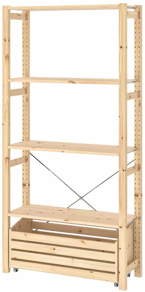 Etajera Ikea Ivar cu cutie depozitare 89x30x179 (Pin) - 2