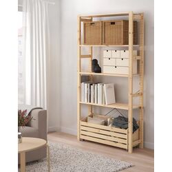 Etajera Ikea Ivar cu cutie depozitare 89x30x179 (Pin)