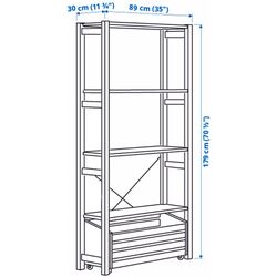 Etajera Ikea Ivar cu cutie depozitare 89x30x179 (Pin) Thumb