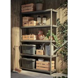 Etajera Ikea Runmaro 120x40x188 (Gri Inchis) Thumb