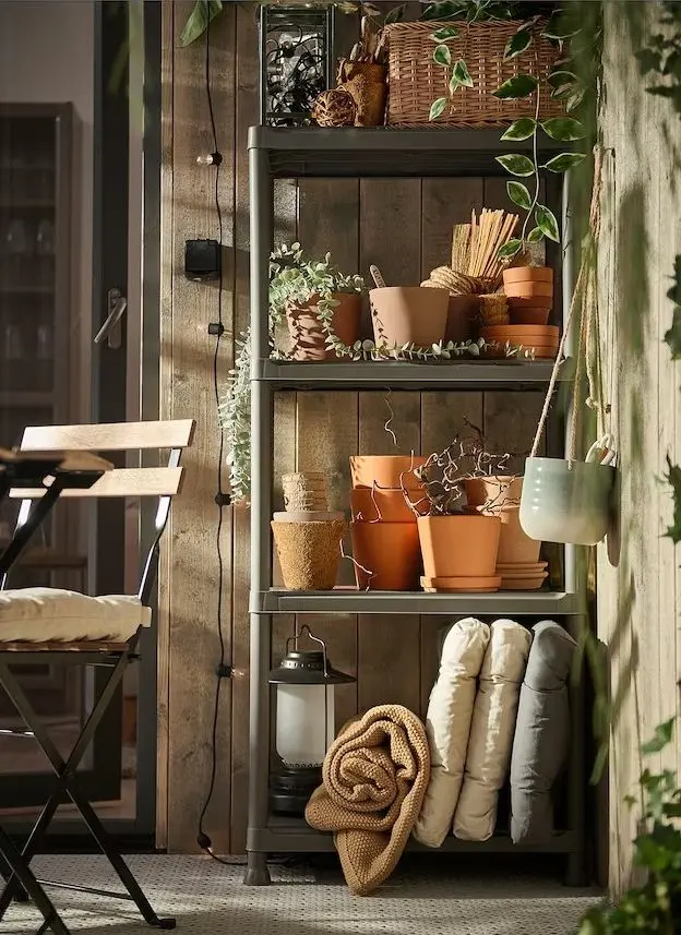 Стеллаж Ikea Runmaro 60x30x133 (Темно-серый)