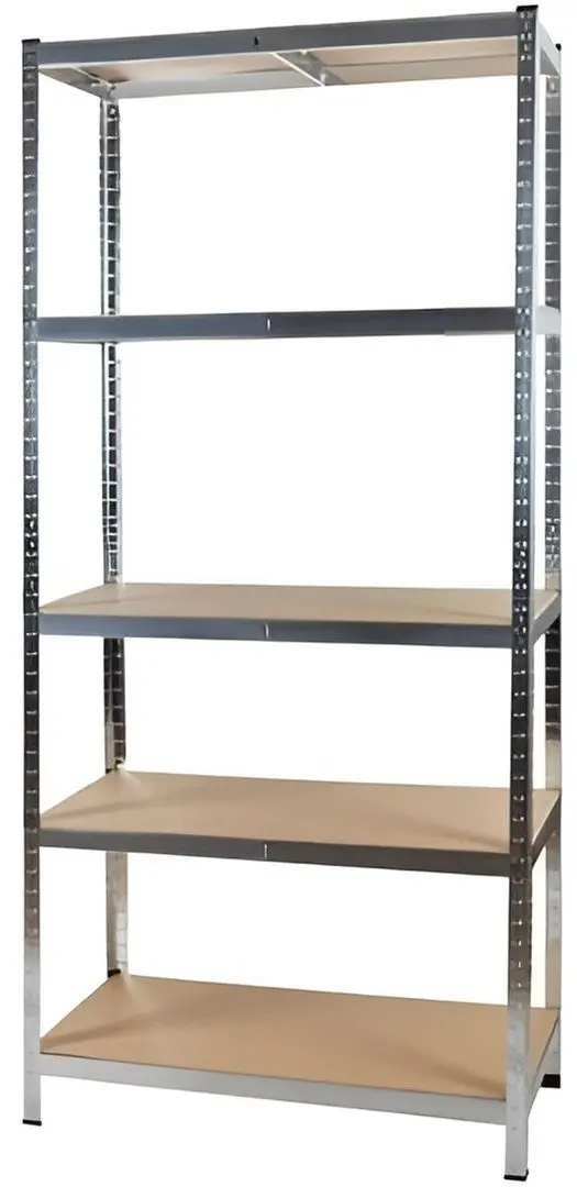 Стеллаж Malatec 23766 220x100x45см (Silver/Brown) - 3