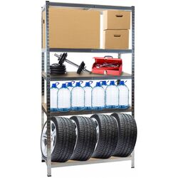 Etajera Malatec 23768 180x90x40см (Silver/Brown) Thumb