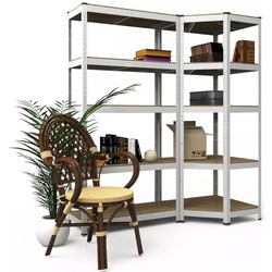 Etajera Metkas Budget 180x90x40x70.5cm (Silver) Thumb