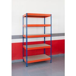 Стеллаж Metkas Titan 216x120x80cm (Blue/Orange)