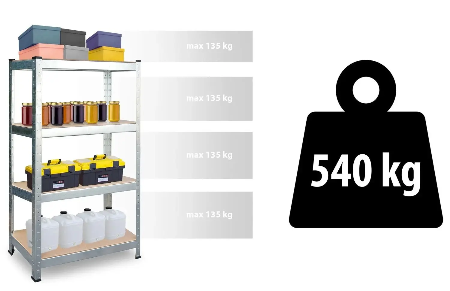 Etajera Plonos 470000 (Silver/Brown)