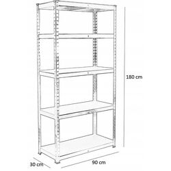Etajera Procart R1809030 (Silver) Thumb