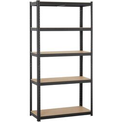 Стеллаж модульный SDGroup Strategic 180x90x40cm (Black/Natural) Thumb