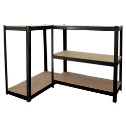 Стеллаж модульный SDGroup Strategic 180x90x40cm (Black/Natural) Thumb