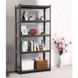 Стеллаж модульный SDGroup Strategic 180x90x40cm (Black/Natural) Thumb