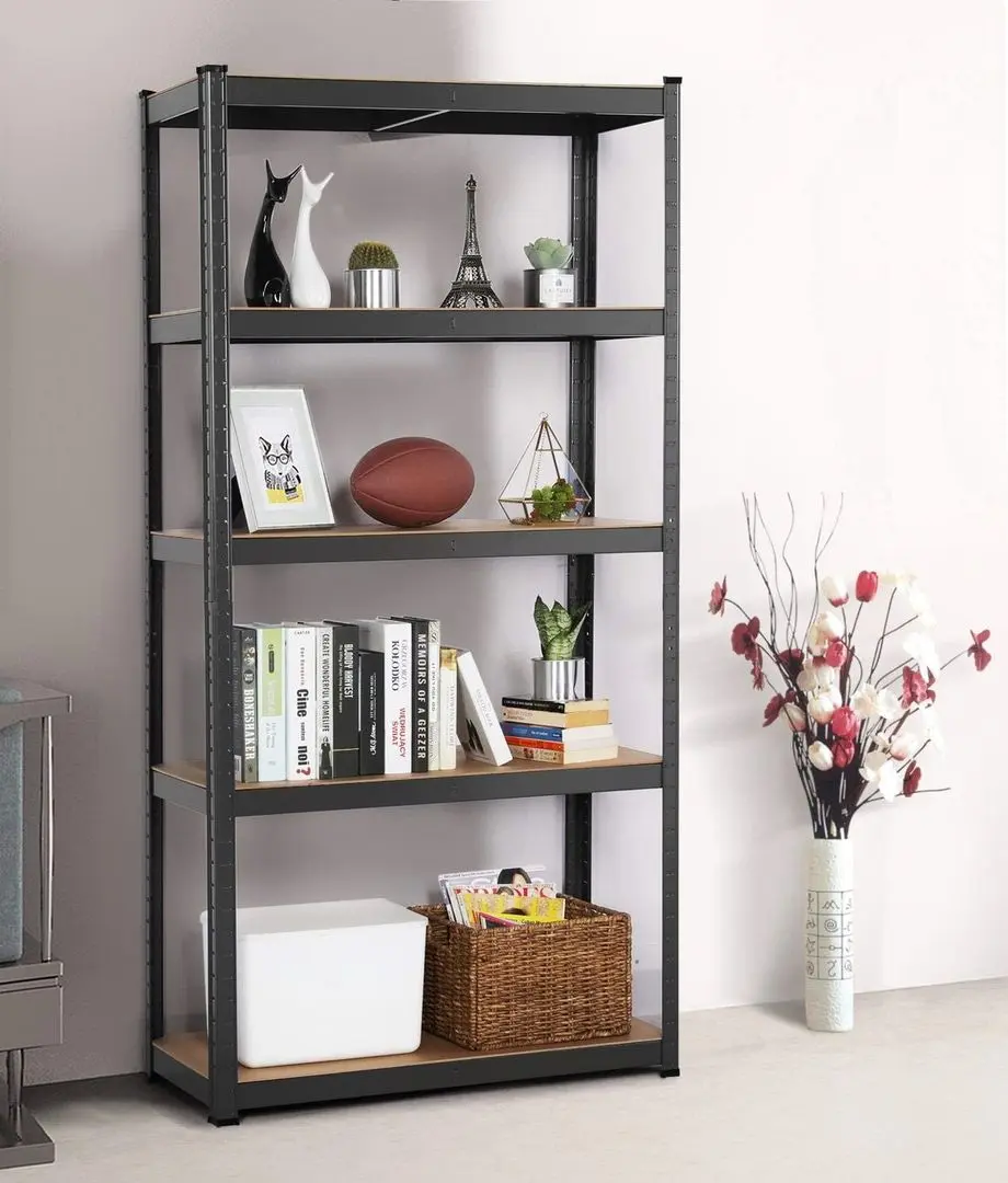 Стеллаж модульный SDGroup Strategic 180x90x40cm (Black/Natural)