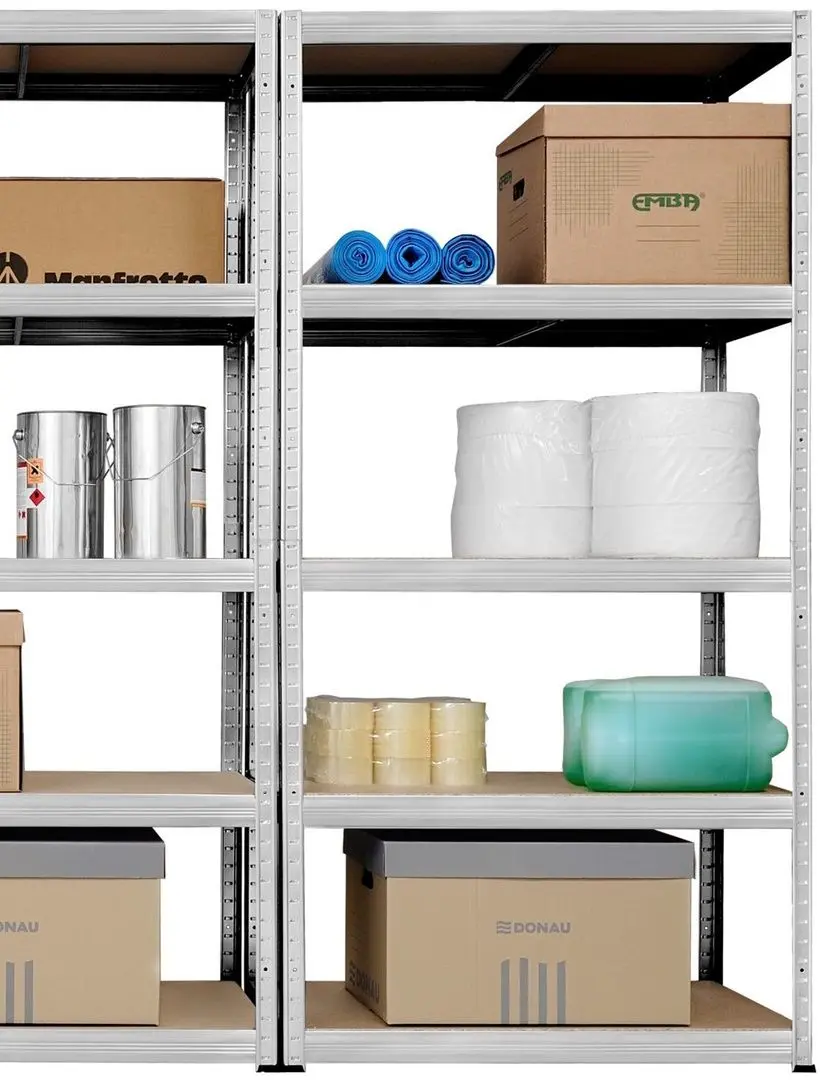 Etajera SDGroup max.130 250x374x40cm (Silver/Brown)