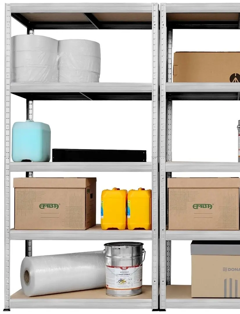 Etajera SDGroup max.150 200x314x50cm (Silver/Brown)