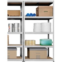 Etajera SDGroup max.150 200x417.6x40cm (Silver/Brown) Thumb