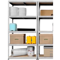 Стеллаж SDGroup max.80 200x417.6x30cm (Silver/Brown) Thumb