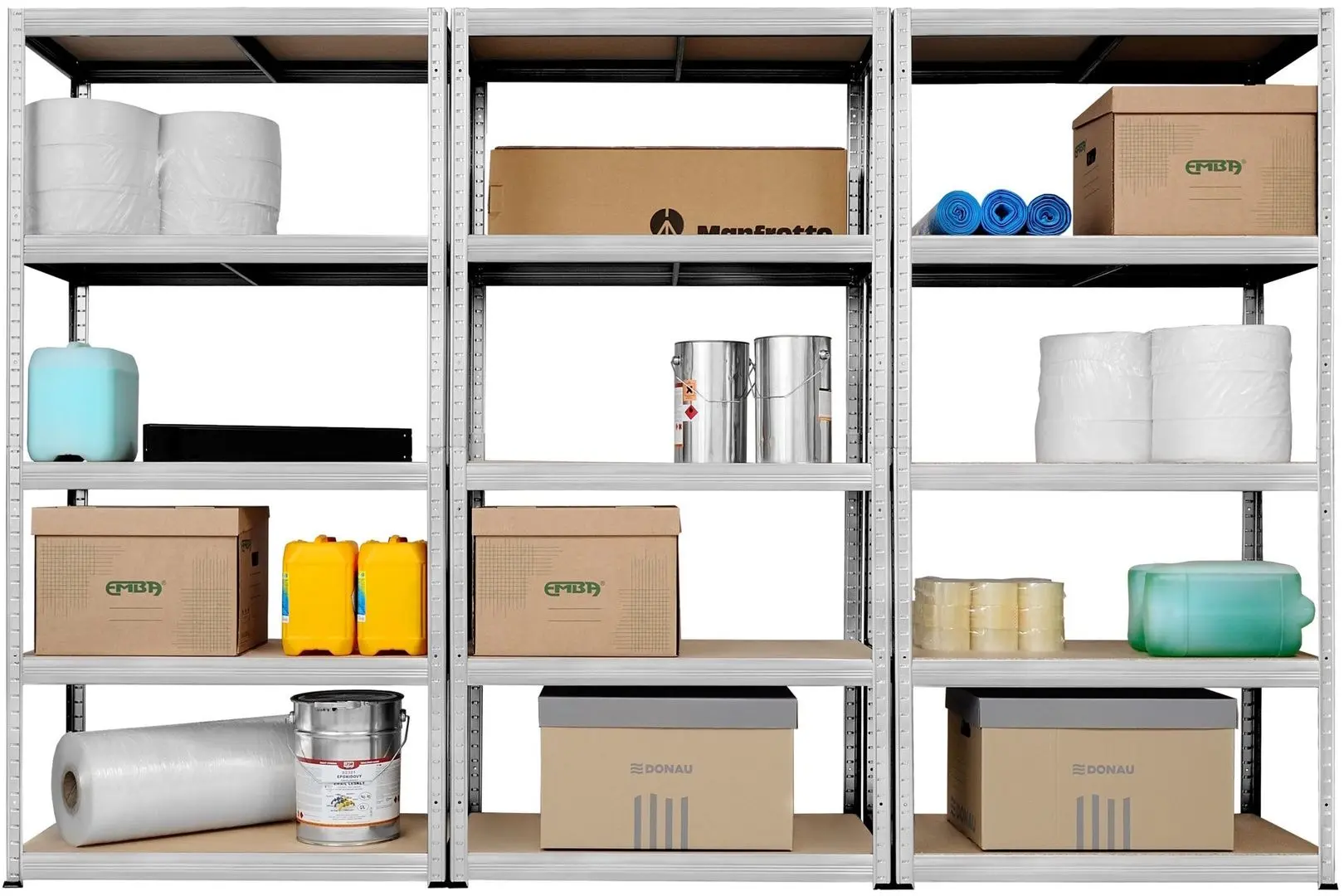 Etajera SDGroup Strategic max.175 180x300x60cm (Silver/Brown)