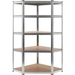 Стеллаж SDGroup Strategic max.175 180x70x70x45cm (Silver/Brown)