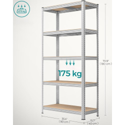 Set etajere Songmics GLR040E02 (Silver) Thumb