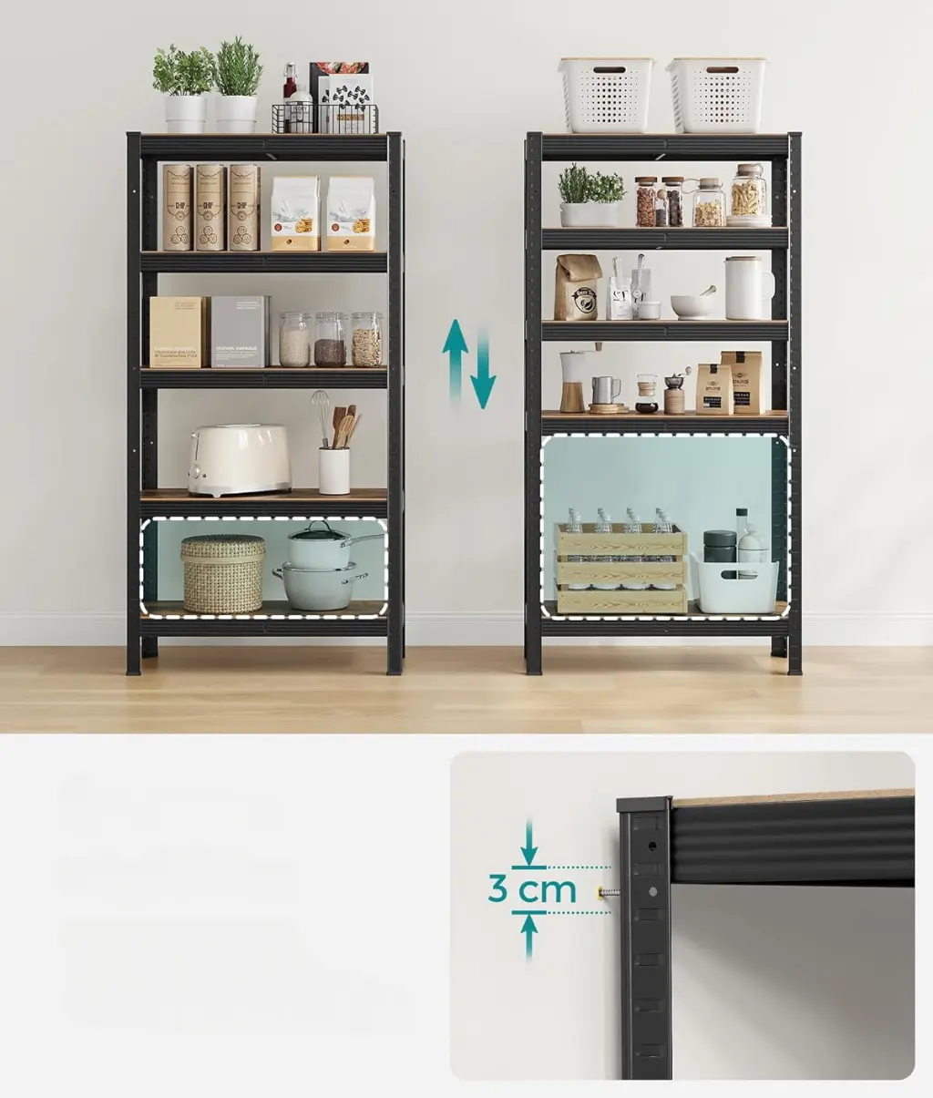 Стеллаж Songmics GLR030B01 (Rustic Brown/Black)