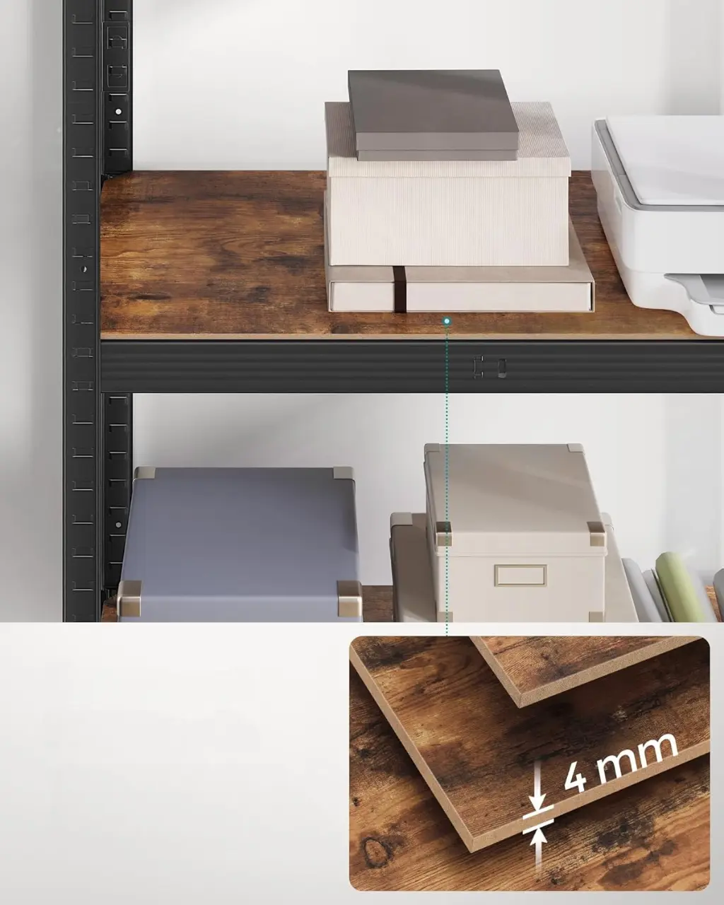 Стеллаж Songmics GLR030B01 (Rustic Brown/Black)