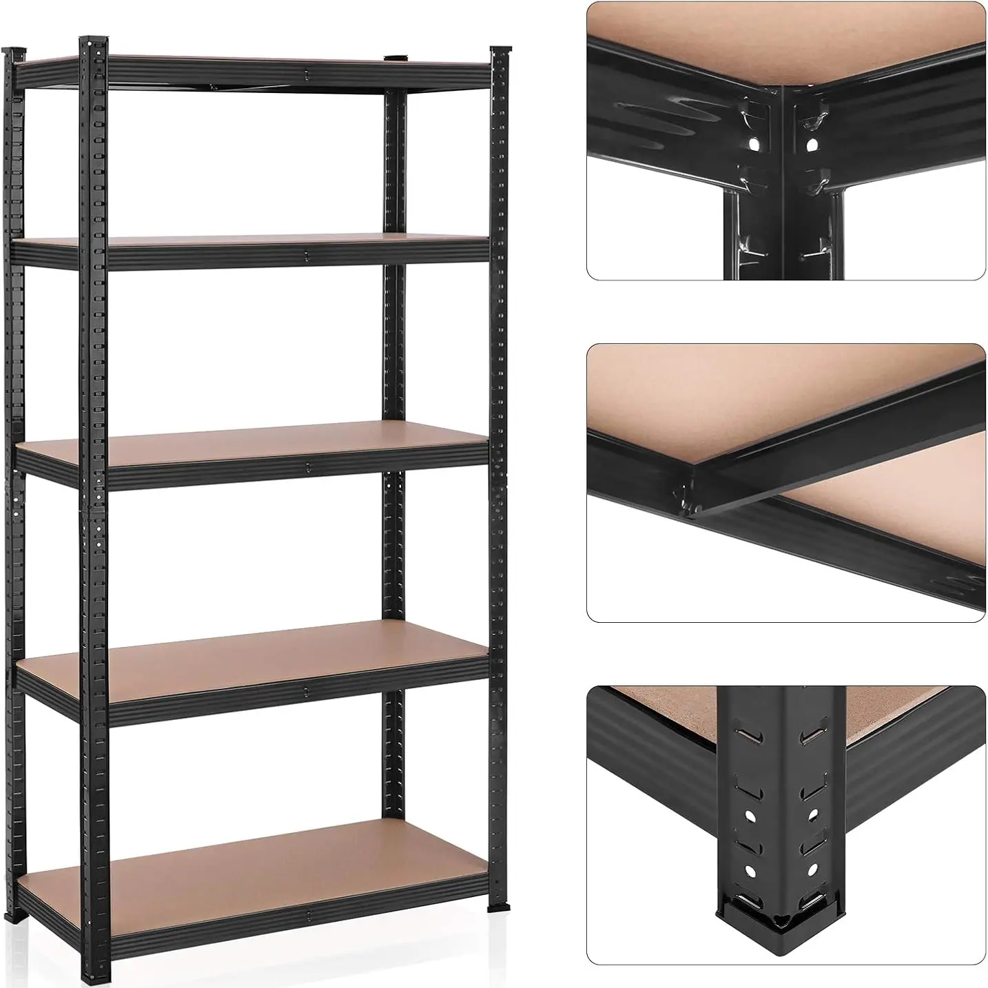 Стеллаж Songmics GLR040B01 (Black)