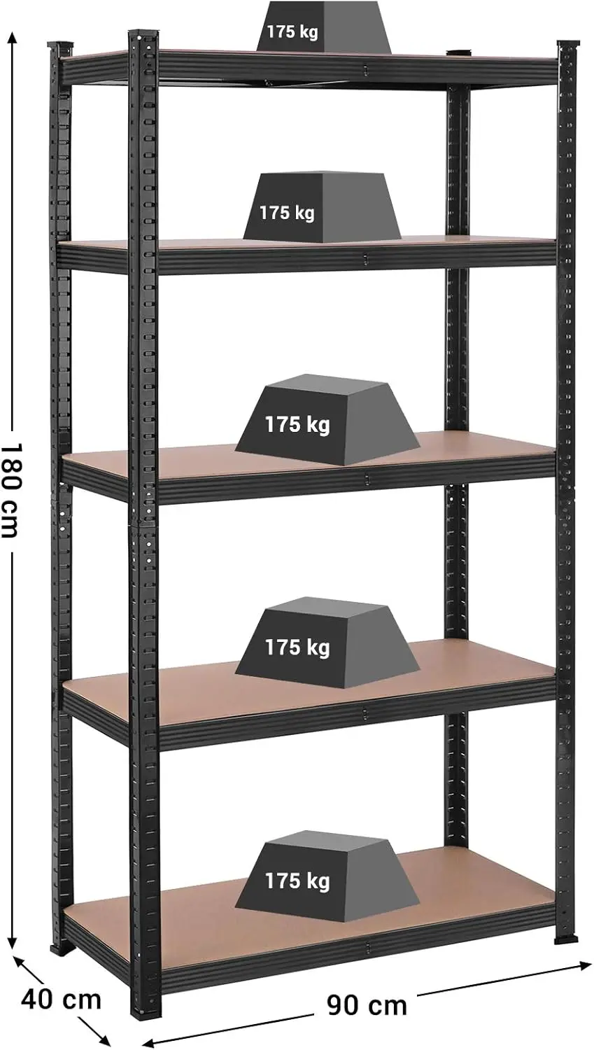 Стеллаж Songmics GLR040B01 (Black)