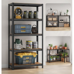 Etajera Songmics GLR040B11 (Rustic Brown/Black) Thumb