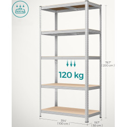 Etajera Songmics GLR050E01 (Silver) Thumb