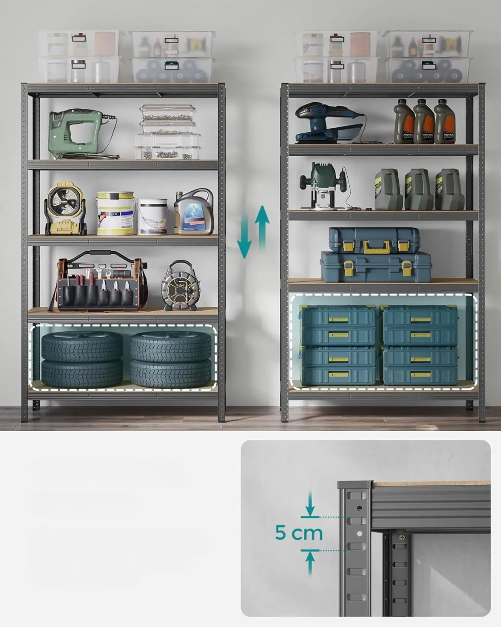 Etajera Songmics GLR060B01 (Grey)