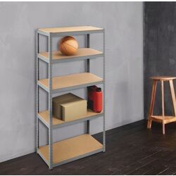 Стеллаж Strategic 5 полок max.100 180x75x30 (Silver/Brown)
