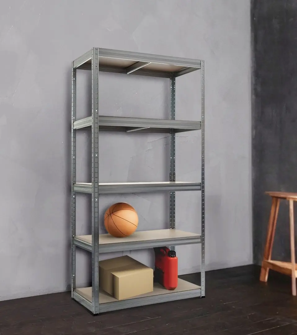 Стеллаж Strategic 5 полок max.175 180x90x30 (Silver/Brown)