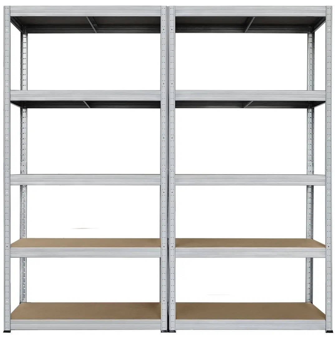 Стеллаж Strategic двойной 5 полок 180x150x30 (Silver/Brown) - 2