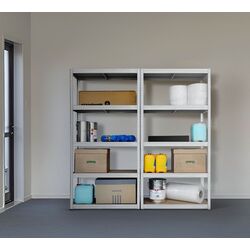 Стеллаж Strategic двойной 5 полок 180x150x30 (Silver/Brown)