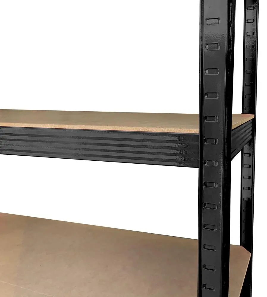 Etajera Strategic dublu 5 rafturi 200x200x50 (Black/Brown)