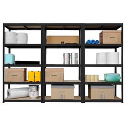 Etajera Strategic triplu 5 rafturi 200x300x50 (Black/Brown) Thumb