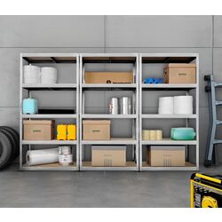 Стеллаж Strategic тройной 5 полок max.175 180x270x30 (Silver/Brown)