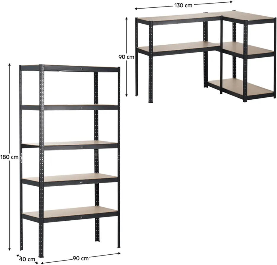 Etajera Tempo Kondela Radman (Oak/Black)