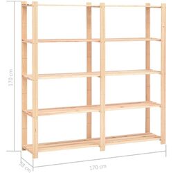 Набор стеллажей VidaXL 286198 170x38x170cm (Wood) Thumb