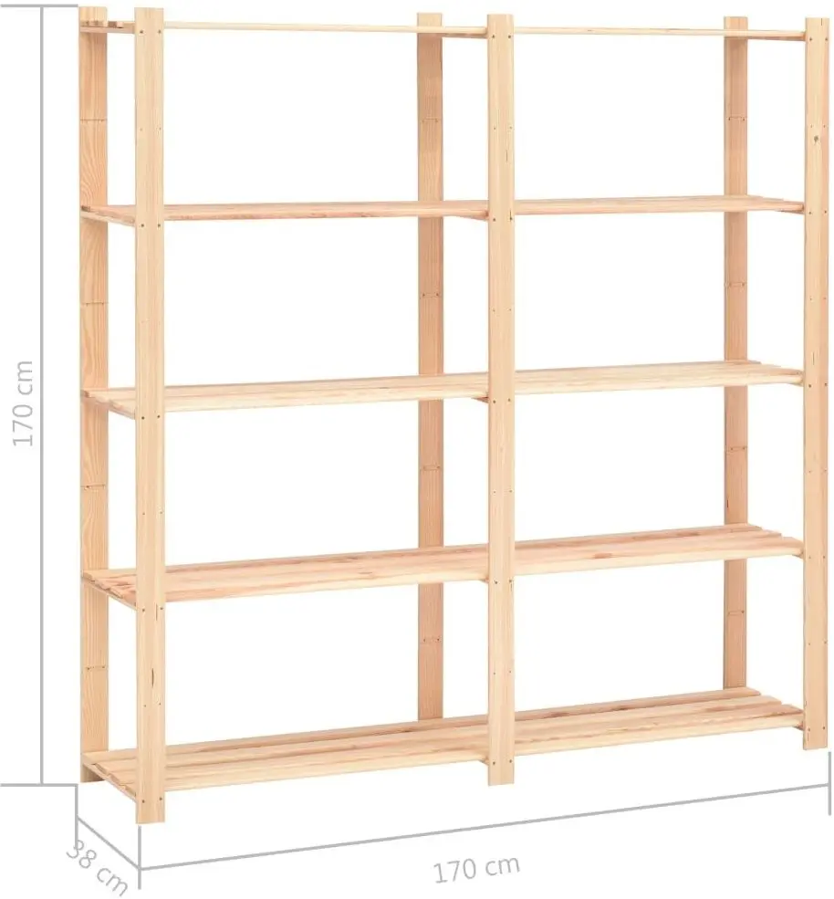 Набор стеллажей VidaXL 286198 170x38x170cm (Wood)