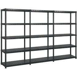 Set etajere VidaXL 3059857 85x40x185cm (Black) Thumb
