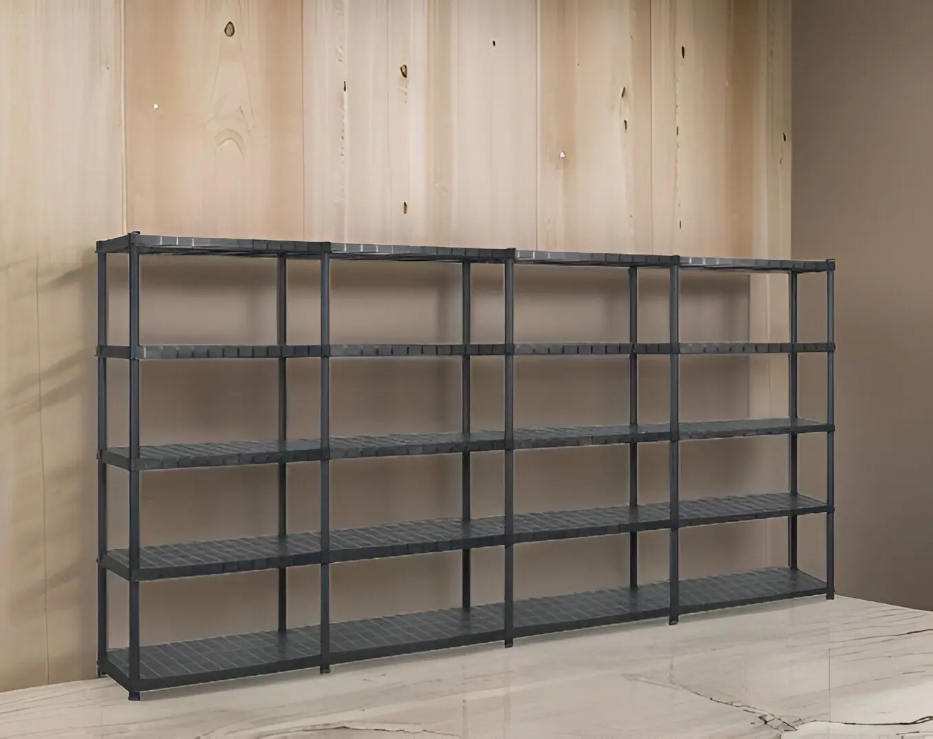 Set etajere VidaXL 3059862 91.5x45.7x185cm (Black)