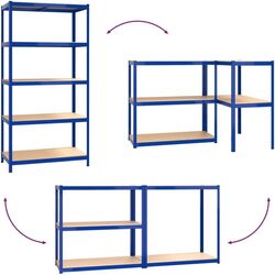 Set etajere VidaXL 3307592 90x40x180cm (Blue) Thumb