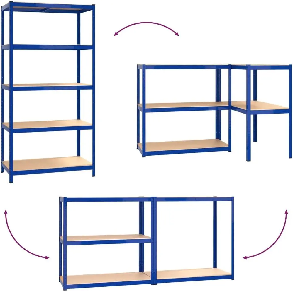 Set etajere VidaXL 3307592 90x40x180cm (Blue)