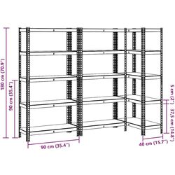 Set etajere VidaXL 3307592 90x40x180cm (Blue) Thumb
