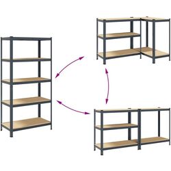 Set etajere VidaXL 3307595 90x40x180cm (Anthracite) Thumb