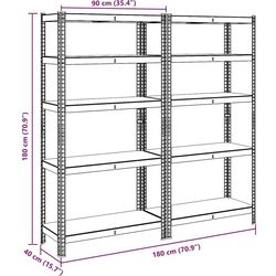 Set etajere VidaXL 4016950 90x40x180 cm (Blue) Thumb