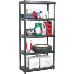 Etajera VidaXL 147684 91.5x45.7x185cm (Black) Thumb